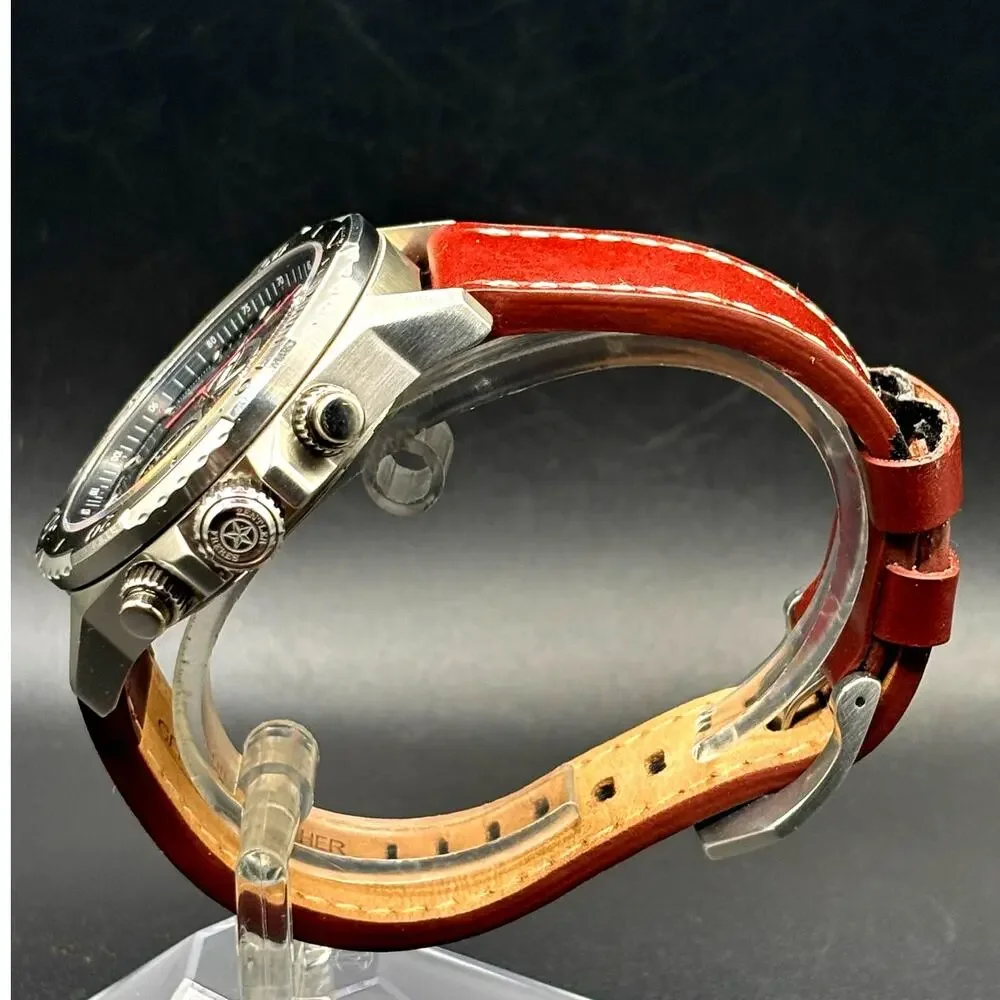 Zentler Freres Rodan ZF-15067 Swiss Chronograph Sapphire Leather 45mm Watch